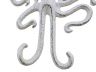 Rustic Whitewashed Cast Iron Decorative Wall Mounted Octopus Hooks 6 - 4