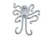 Rustic Whitewashed Cast Iron Decorative Wall Mounted Octopus Hooks 6 - 2