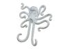 Rustic Whitewashed Cast Iron Decorative Wall Mounted Octopus Hooks 6 - 3