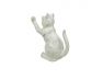 Whitewashed Cast Iron Cat Door Stopper 5 - 4