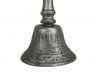 Rustic Silver Cast Iron Hand Bell 7 - 3