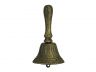 Rustic Gold Cast Iron Hand Bell 7 - 1