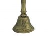 Rustic Gold Cast Iron Hand Bell 7 - 4