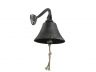 Rustic Silver Cast Iron Hanging Ships Bell 6 - 4
