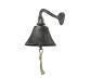 Rustic Silver Cast Iron Hanging Ships Bell 6 - 2