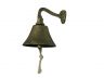 Rustic Gold Cast Iron Hanging Ships Bell 6 - 1