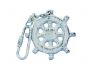 Whitewashed Cast Iron Ship Wheel Key Chain 5 - 3