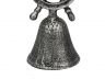 Rustic Silver Cast Iron Ship Wheel Hand Bell 6 - 6