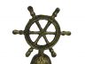 Rustic Gold Cast Iron Ship Wheel Hand Bell 6 - 2
