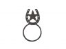 Cast Iron Barn Star and Horseshoe Bathroom Set of 3 - Large Bath Towel Holder and Towel Ring and Toilet Paper Holder  - 1