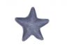 Rustic Dark Blue Cast Iron Starfish Decorative Bowl 8 - 1