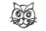 Rustic Silver Cast Iron Cat Trivet 7 - 2