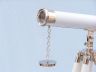 Floor Standing Chrome - White Leather Harbor Master Telescope 50 - 9