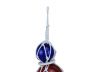 Blue - Red - Blue Japanese Glass Ball Fishing Floats with White Netting Decoration 11 - 3