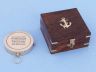 Solid Brass Emerson Poem Compass 4 w- Rosewood Box - 1