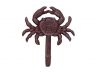Rustic Red Cast Iron Wall Mounted Crab Hook 5 - 1