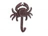 Rustic Red Cast Iron Wall Mounted Crab Hook 5 - 2