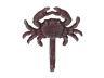 Rustic Red Cast Iron Wall Mounted Crab Hook 5 - 3