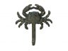 Antique Seaworn Bronze Cast Iron Wall Mounted Crab Hook 5 - 3