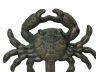 Antique Seaworn Bronze Cast Iron Wall Mounted Crab Hook 5 - 4