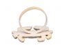 Antique White Cast Iron Crab Napkin Ring 2.5 - set of 2 - 2