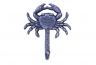 Rustic Dark Blue Cast Iron Wall Mounted Crab Hook 5 - 1
