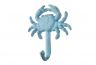 Rustic Light Blue Cast Iron Wall Mounted Crab Hook 5 - 2