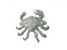 Antique Bronze Cast Iron Decorative Crab with Six Metal Wall Hooks 7 - 5