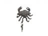 Cast Iron Decorative Crab with Six Metal Wall Hooks 7 - 5