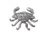 Rustic Silver Cast Iron Decorative Crab with Six Metal Wall Hooks 7 - 3
