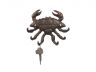 Rustic Copper Cast Iron Decorative Crab with Six Metal Wall Hooks 7 - 2
