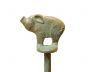Antique Seaworn Bronze Cast Iron Pig Extra Toilet Paper Stand 15 - 2