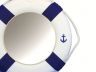 Classic White Decorative Anchor Lifering Mirror With Blue Bands 15 - 8