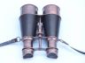 Admirals Antique Copper Binoculars With Leather Case 6 - 5