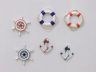 Set of 6 - Decorative Anchor, Lifering, and Ship Wheel Magnets 2 - 7