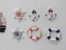 Set of 6 - Decorative Anchor, Lifering, and Ship Wheel Magnets 2 - 5