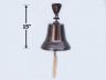 Antiqued Copper Hanging Ships Bell 15 - 1