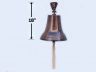 Antiqued Copper Hanging Ships Bell 18 - 1