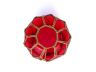 Red Japanese Glass Fishing Float Bowl with Decorative Brown Fish Netting 8 - 2