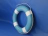Light Blue Painted Decorative Lifering with White Bands 20 - 7