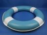Light Blue Painted Decorative Lifering with White Bands 20 - 4