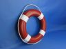 Red Painted Decorative Lifering with White Bands 20 - 8