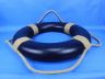 Blue Painted Decorative Life Ring with Rope Bands 20 - 5