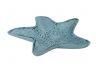 Dark Blue Whitewashed Cast Iron Starfish Decorative Bowl 8 - 2