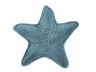 Dark Blue Whitewashed Cast Iron Starfish Decorative Bowl 8 - 1