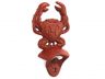 Rustic Red Cast Iron Wall Mounted Crab Bottle Opener 6 - 2