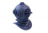 Rustic Dark Blue Cast Iron Decorative Divers Helmet 9 - 4