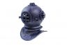 Rustic Dark Blue Cast Iron Decorative Divers Helmet 9 - 2