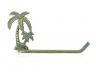 Antique Bronze Cast Iron Palm Tree Bathroom Set of 3 - Large Bath Towel Holder and Towel Ring and Toilet Paper Holder - 3