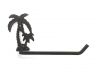 Cast Iron Palm Tree Bathroom Set of 3 - Large Bath Towel Holder and Towel Ring and Toilet Paper Holder - 3
